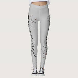 Leggings Gris Respira Dandelion Yoga Inspirador