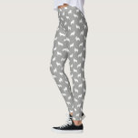 Leggings Gris y blanco del modelo de las siluetas de los<br><div class="desc">Polainas de la diversión para los amantes de los grandes Pirineos</div>