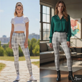 Leggings Gris y Blanco Glam