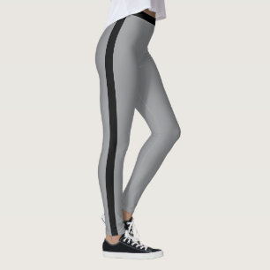 Leggings Grises con Franja Lateral Negra Elige Tus