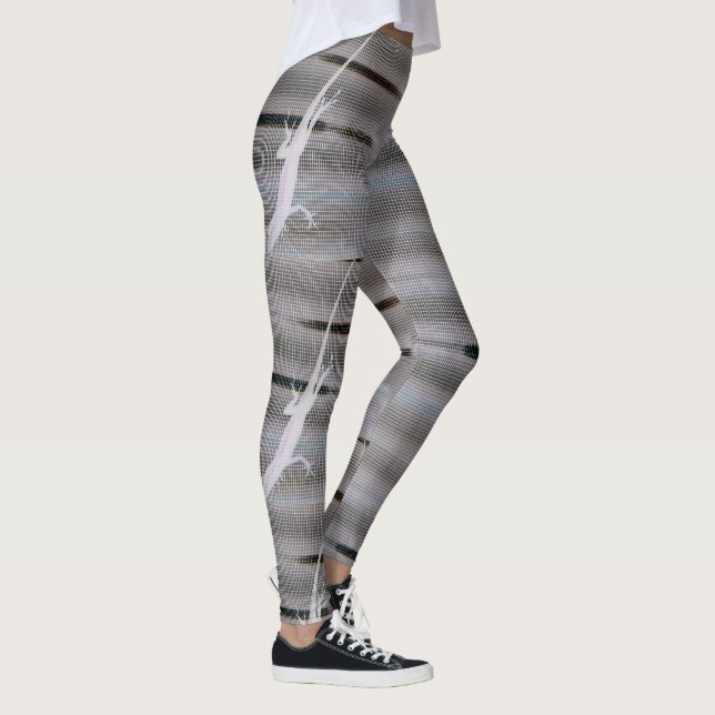 leggings grises con silueta de lagarto anolis (Derecha)