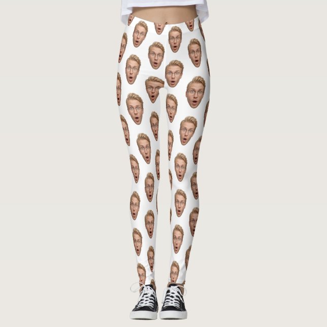 Leggings Groom Custom Face Funny Bachelorette Party (Anverso)