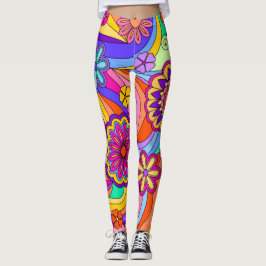 Leggings Groove Psydelic Flower Power