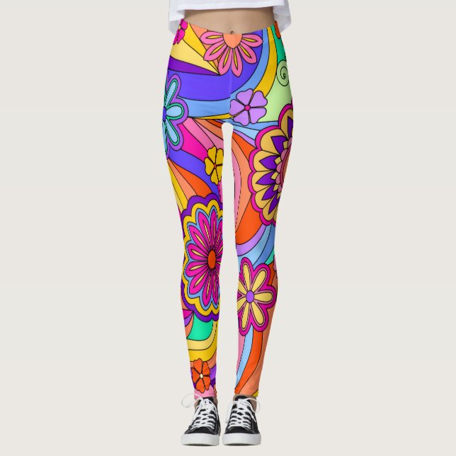 Leggings Groove Psydelic Flower Power (Anverso)