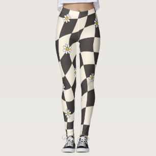 Leggings Groovy Daisy Floral Heart Checkerboard, año 2009