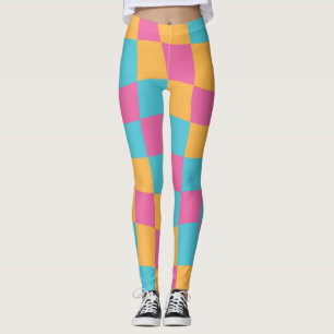 Leggings Groovy Daisy Floral Heart Checkerboard, año 2009