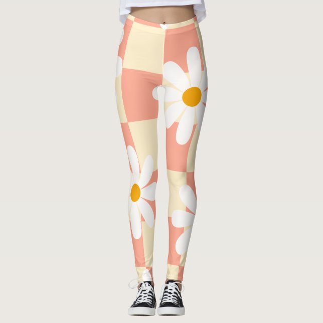 Leggings Groovy Daisy Floral Heart Checkerboard, año 2009 (Anverso)