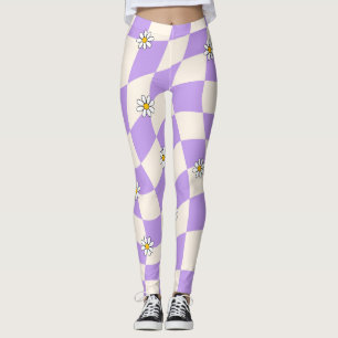 Leggings Groovy Daisy Floral Heart Checkerboard, año 2009