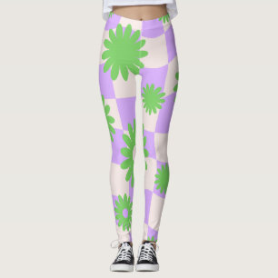 Leggings Groovy Daisy Floral Heart Checkerboard, año 2009