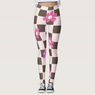 Leggings Groovy Daisy Floral Heart Checkerboard, año 2009