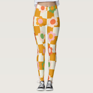 Leggings Groovy Daisy Floral Heart Checkerboard, año 2009