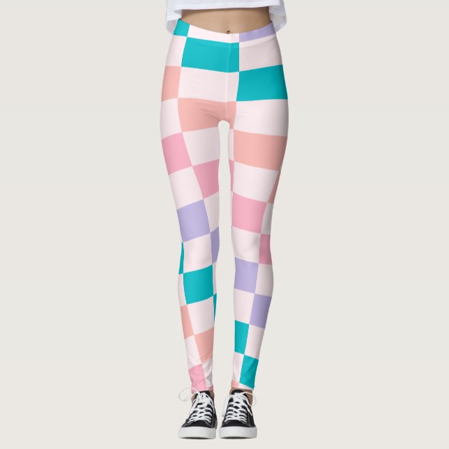 Leggings Groovy Daisy Floral Heart Checkerboard, año 2009 (Anverso)