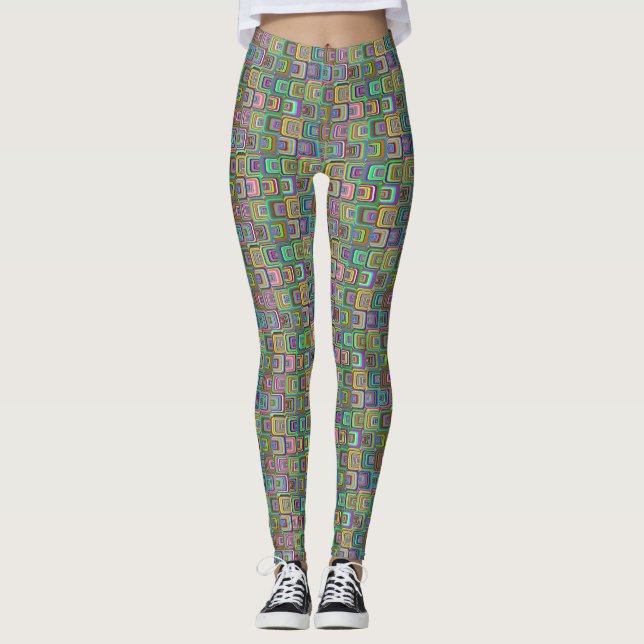 Leggings Groovy psicodélico estilo hippie Thunder_Cove (Anverso)
