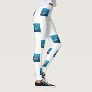 Leggings Grouper joven - Fondo azul gradiente  