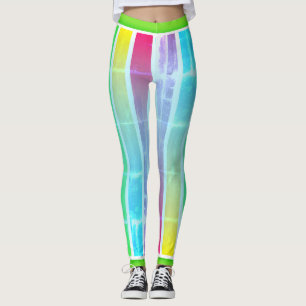 Leggings Grunar las rayas verticales multicolores gruesas