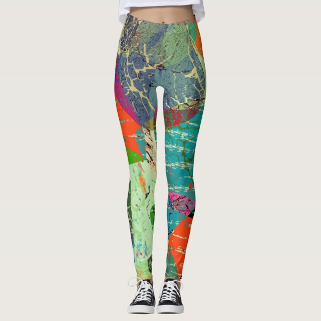Leggings Grunge, abstracto (Anverso)