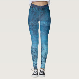 Leggings Grunge azul abstracto