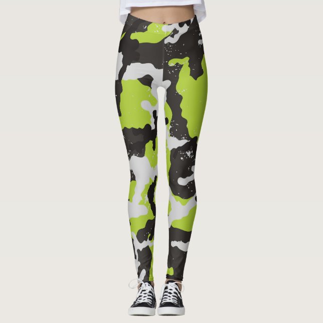 Leggings Grunge Camouflage Vintage Background (Anverso)