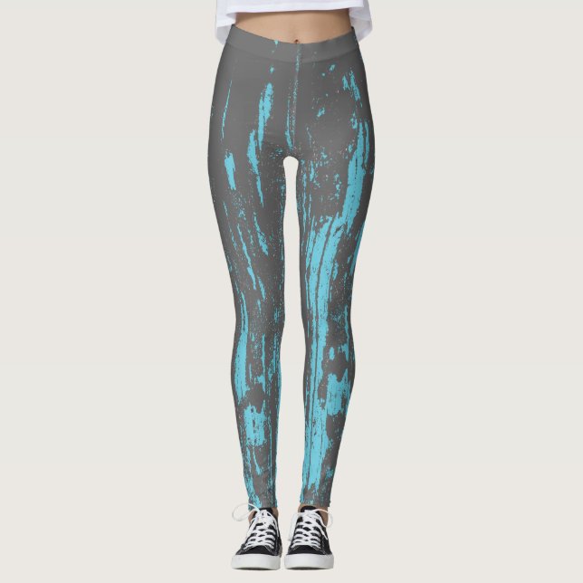 Leggings Grunge, Faded, Aqua Guay Todo-Over Print Tank Top (Anverso)