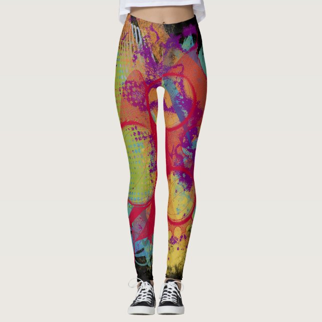 Leggings Grunge Splatter Colorful Socialite (Anverso)