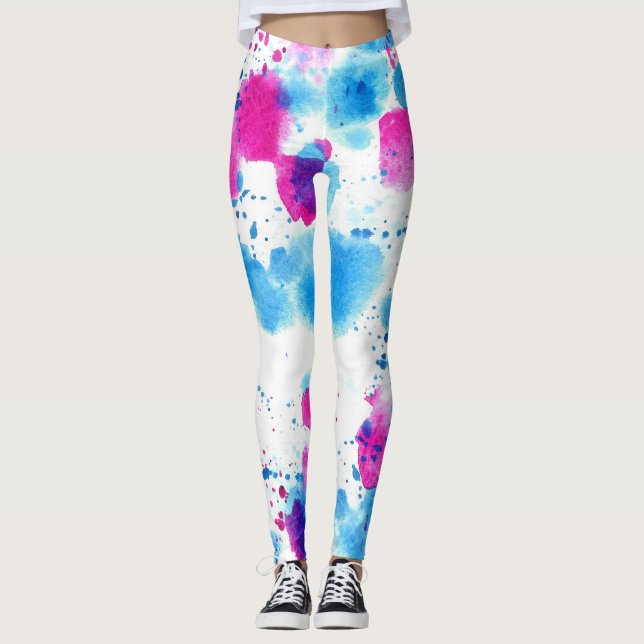 Leggings Grunge Stains Textura de acuarela (Anverso)