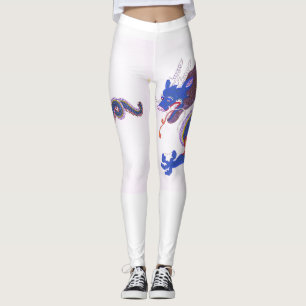 Leggings Guardián Azur - Dragón Japonés del Cielo Oriental