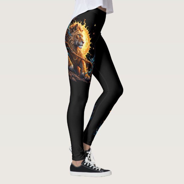 Leggings Guardián del Umbral Solar – León del Equilibrio (Derecha)