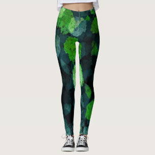 Leggings Guay, arte único de floral/del estampado de plores
