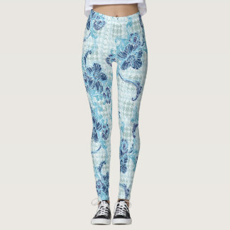 Leggings Guay Blue Serenity con un patrón inspirado en el o