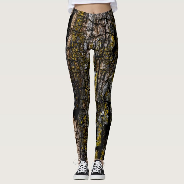 Leggings Guay Brown mossy ladrido de madera con liquen amar (Anverso)