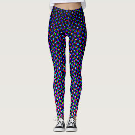 Leggings Guay Color púrpura moderno semitono Píxel Digit Ge