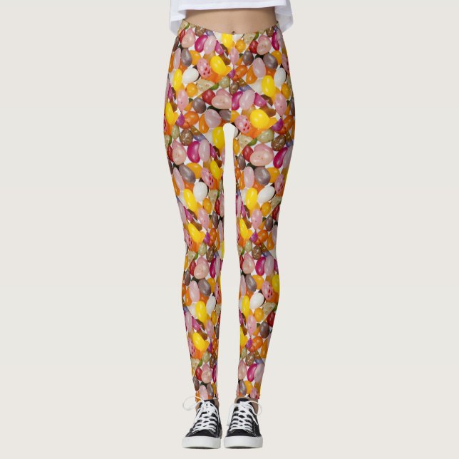 Leggings Guay colorido dulce Pascua Jelly Beans Candy (Anverso)