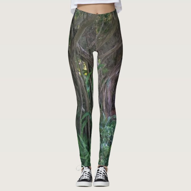 Leggings Guay Dark Forest Tress Print (Anverso)