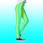 Leggings Guay de color amarillo limón neón y tira de tira b<br><div class="desc">Neon Lime Amarillo y Neon Cian Guay Vintage Stried</div>