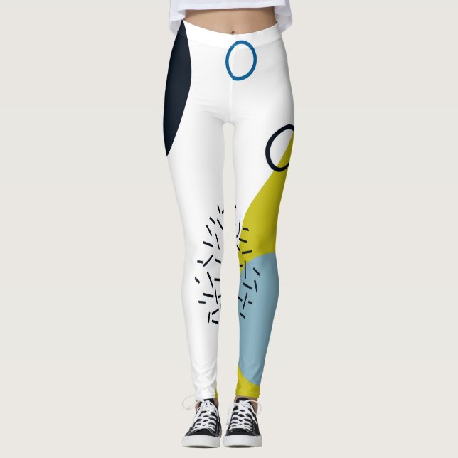 Leggings Guay, de moda, moderno, geométrico azulverde de (Anverso)