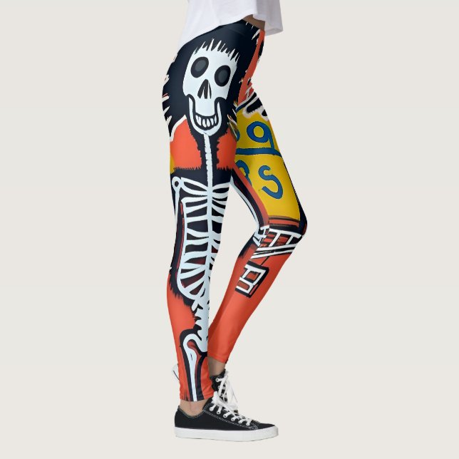Leggings Guay Graffiti Skull Street Art Painting Hip Artsy (Derecha)