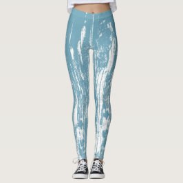 Leggings Guay moderno, angustiado, abstracto, azul