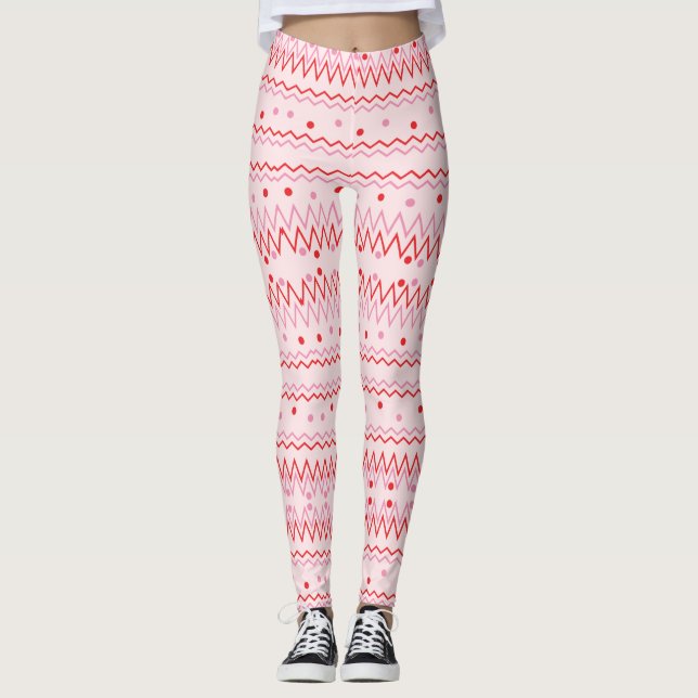 Leggings Guay Pink Zigzag Chevron (Anverso)
