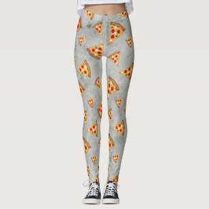 Leggings Guay pizza slices patrón gris vintage