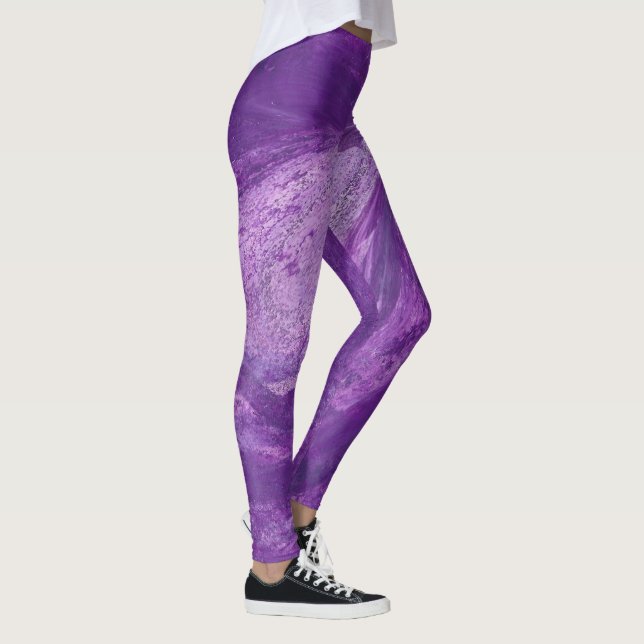 Leggings Guay Resumen morado y lavanda enreda piernas (Derecha)