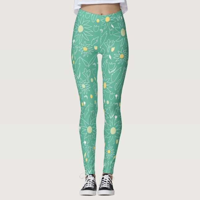 Leggings Guay Sunflower Doodle Floral (Anverso)