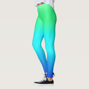 Leggings Guay verde, azul y turquesa con su ormbre de agua