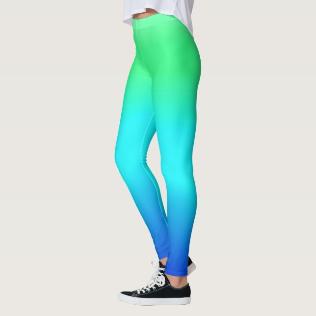 Leggings Guay verde, azul y turquesa con su ormbre de agua (Izquierda)