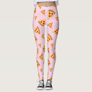 Leggings Guay y las rebanadas de pizza divertidas patrón ro