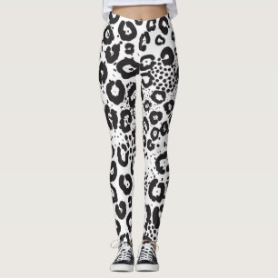 Leggings Guepardo mezclado de la onza del estampado de