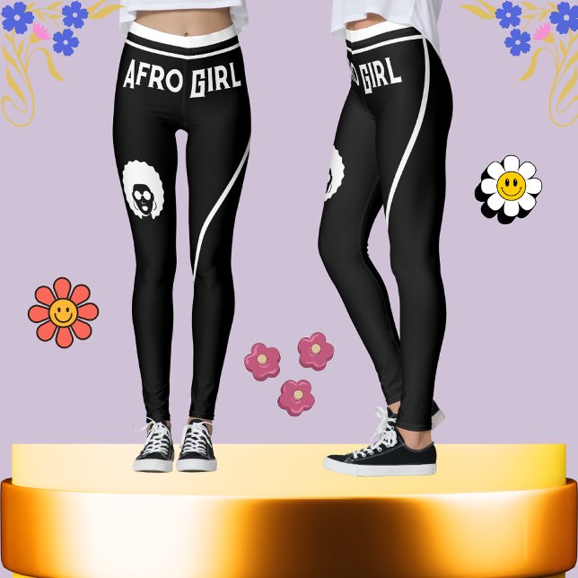 Leggings Guirnaldas blancas y negras estilizadas mujeres af (Subido por el creador)