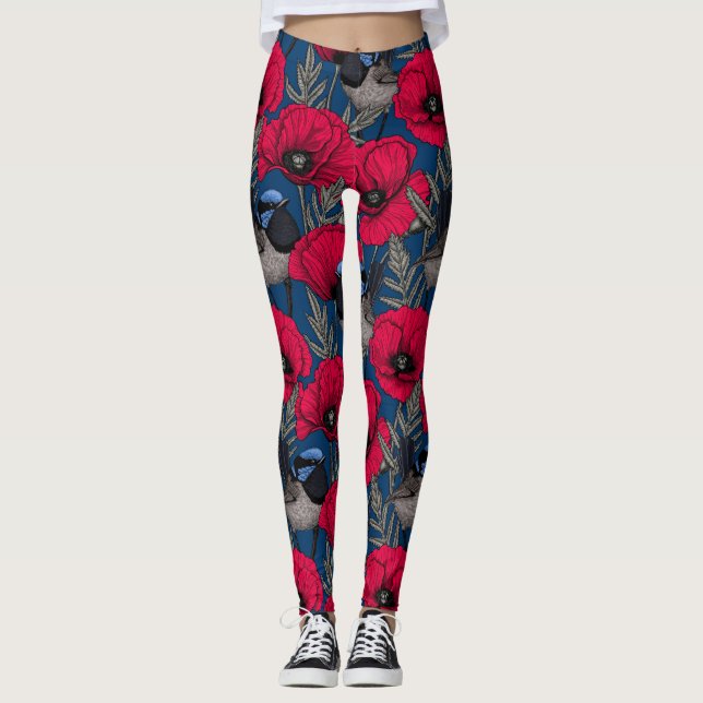Leggings Guirnaldas y amapolas (Anverso)