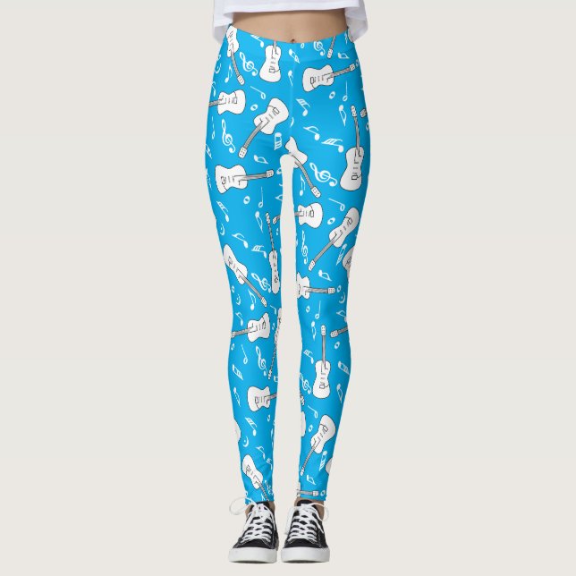 Leggings Guitar Lines Music Notes (Anverso)