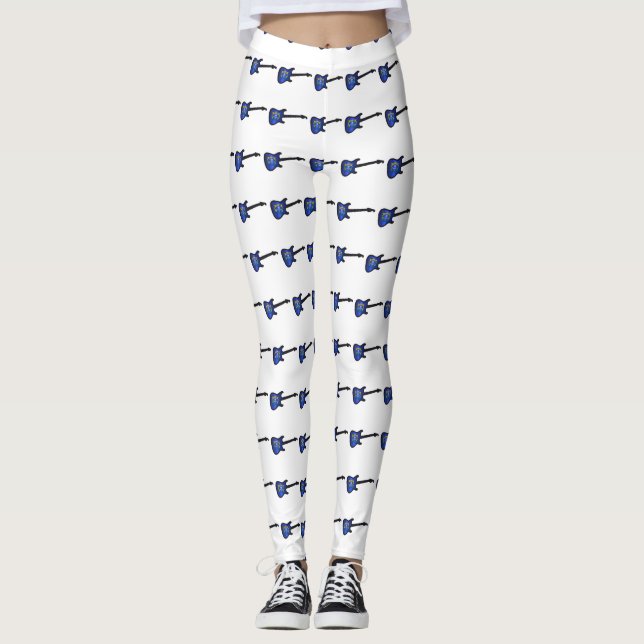 Leggings Guitarra Estatal de Bandera Eléctrica de Nevada (Anverso)