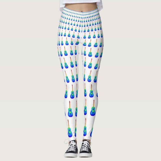 Leggings Guitarras azules (Anverso)